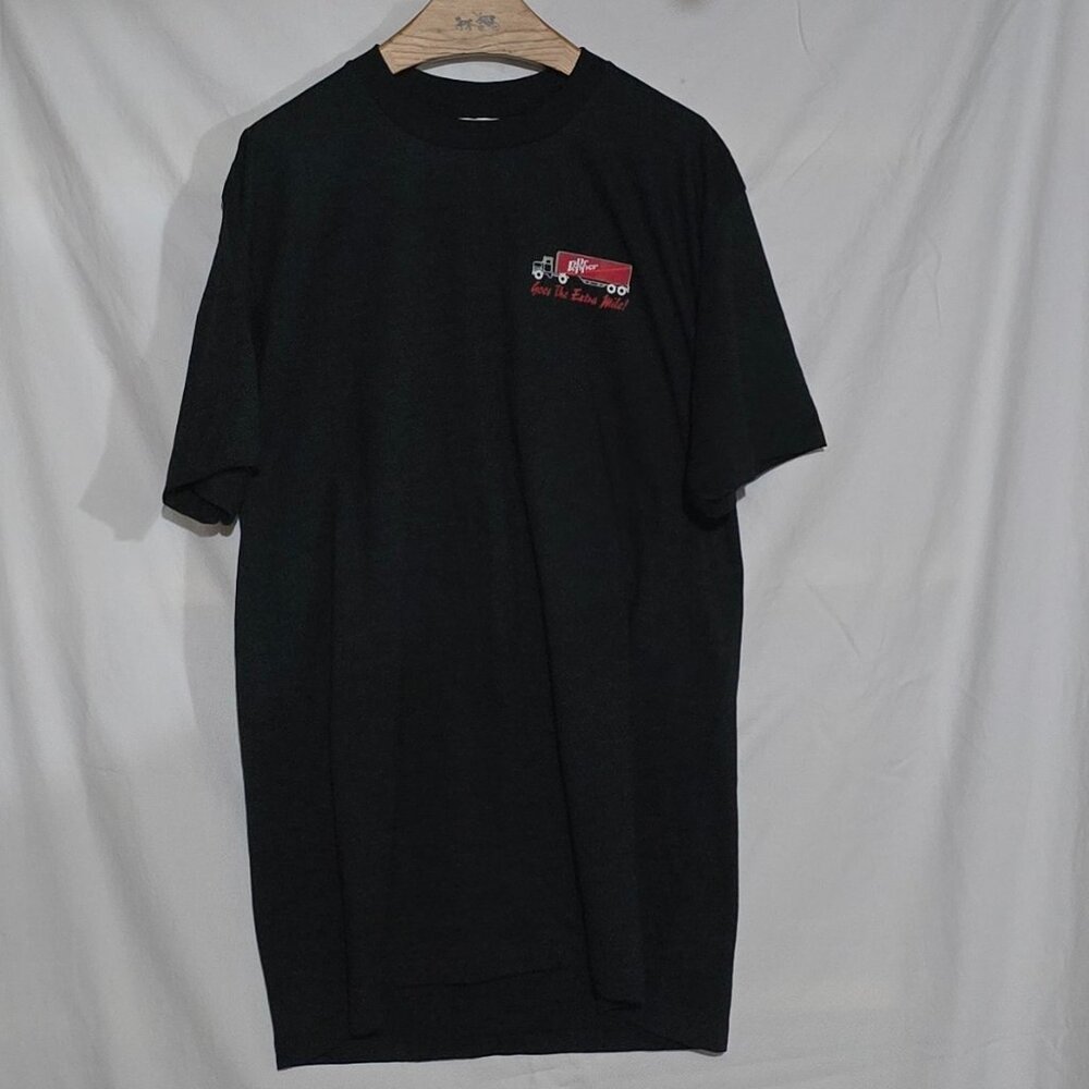 Vtg Silver Threads Made in USA Dr. Pepper Goes The Extra Mile Crewneck Black L*